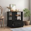 vidaXL Tavolino Nero 50x50x60 cm in Legno Multistrato