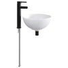 vidaXL Lavabo con rubinetto e scarico Nero Opaco 32 x 32 x 13 cm