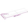 vidaXL Piano Tavolo Marrone Chiaro 160x40x(2-6) cm Rovere Non Trattato