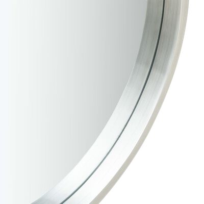 vidaXL Specchio da Parete con Cinghia 40 cm Argento