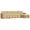 vidaXL Set di divani da esterno 5 pz Bianco e Beige