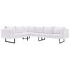 vidaXL Divano Angolare in Similpelle Bianca