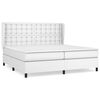 vidaXL Giroletto a Molle con Materasso Bianco 200x200cm in Similpelle