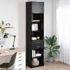 vidaXL Credenza Rovere Nero 50 x 42,5 x 225 cm Legno multistrato