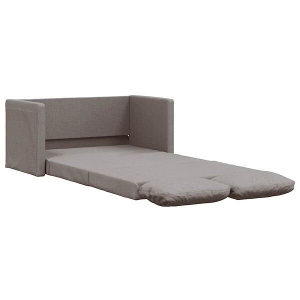 vidaXL Divano Letto da Terra 2 in 1 Tortora 112x174x55 cm Tessuto