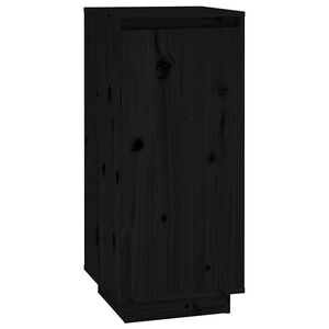 vidaXL Scarpiera Nera 35x35x80 cm in Legno Massello di Pino