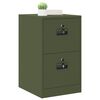 vidaXL Armadio per File con cassetto Verde oliva 44 x 50 x 106.5 cm