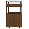 vidaXL Carrello da Cucina Rovere Marrone 60x45x80 cm Legno Multistrato