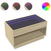 vidaXL Tavolino da Salotto con LED Infinity Rovere Sonoma 90x50x50 cm