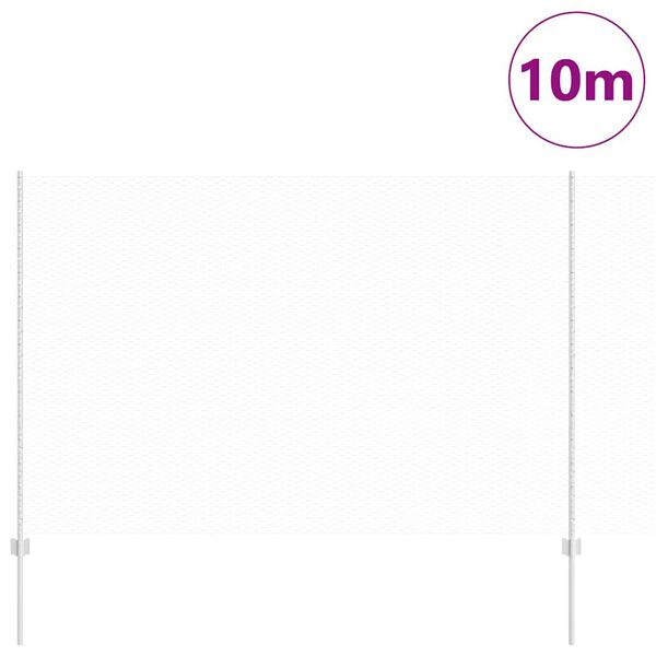 vidaXL Recinzione con Posto Argento 1,6 x 10 m Acciaio