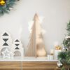 vidaXL Albero di Natale Decorativo in Legno 59,5cm Legno Massello Pino