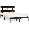 vidaXL Giroletto Nero in Legno Massello 200x200 cm