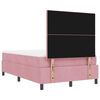 vidaXL Letto a molle con materasso Rosa 120 x 200 cm Velluto