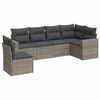 vidaXL Set Divano da Giardino 6 pz con Cuscini Grigio in Polyrattan