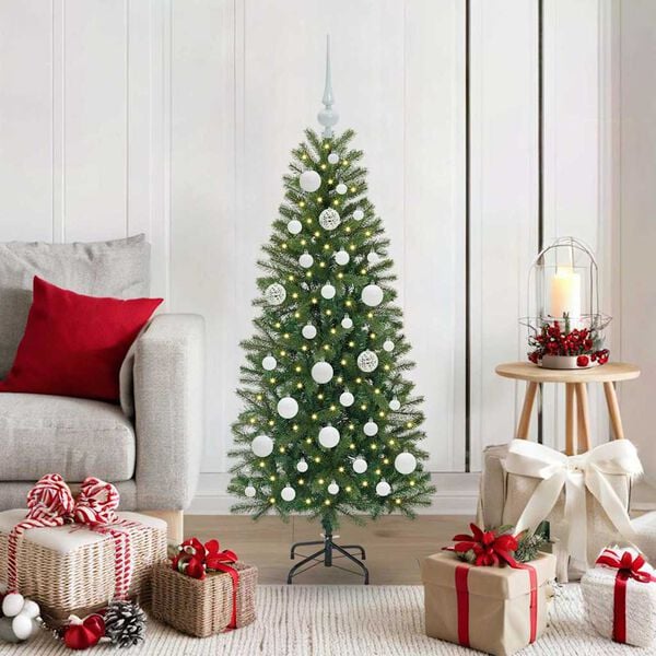vidaXL Albero di Natale artificiale con 150 LED Verde 120 cm PE e PVC