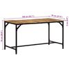 vidaXL Tavolo da Pranzo 140x70x75 cm in Legno Massello di Mango Grezzo