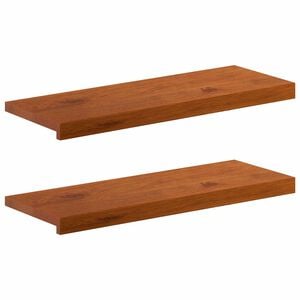 vidaXL Gradini per Scale 2 pz 70 x 25 x 2 cm Marrone