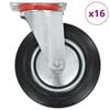 vidaXL Ruote Girevoli 16 pz 200 mm