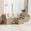 vidaXL Set Divano da Giardino Beige 55 x 55 x 37 cm polyrattan