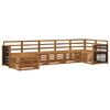 vidaXL Set di divani da esterno 6 pz Naturale Legno di Acacia Massello
