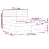 vidaXL Letto a molle con materasso Grigio scuro 180 x 200 cm Tessuto
