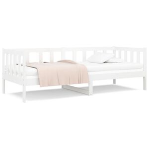 vidaXL Dormeuse senza Materasso Bianca 90x190 cm Legno Massello Pino