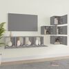 vidaXL Set di Mobili Porta TV 6 pz Grigio Sonoma in Legno Multistrato