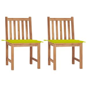 vidaXL Sedie da Giardino 2 pz con Cuscini in Legno Massello di Teak