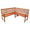 vidaXL Panca da Giardino ad Angolo con Cuscini 150 cm Massello Acacia