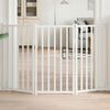 vidaXL Cancello Cani Pieghevole 3 Pannelli Bianco 150cm Massello Abete