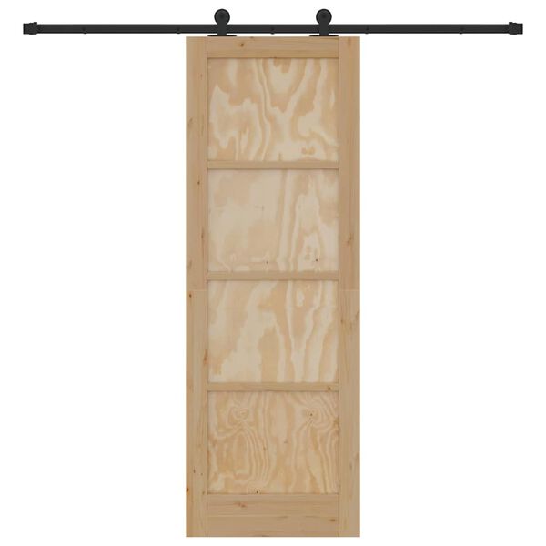 vidaXL Porta scorrevole ORKDAL Marrone 73,5 x 211 cm Pino massello