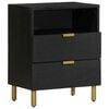 vidaXL Comodino Nero 50x33x62 cm in Legno Multistrato