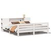 vidaXL Giroletto senza Materasso Bianco 200x200 cm Legno Massello Pino