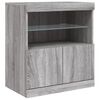 vidaXL Credenza con Luci LED Grigio Sonoma 142,5x37x67 cm