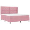 vidaXL Letto a molle con materasso Rosa 200 x 180 cm Poliestere
