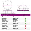vidaXL Dome Piscina Blu 472 x 460 x 229 cm