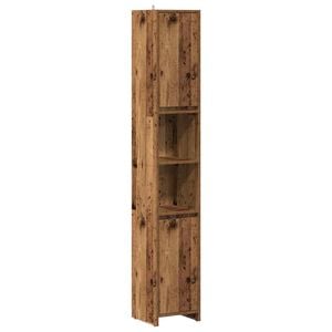 vidaXL Mobile da Bagno Legno Antico 30x30x183,5 cm in Truciolato