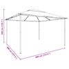 vidaXL Gazebo da Giardino 4x4x3 m Bianco 180 g/m&sup2;