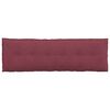 vidaXL Cuscino per Schiena Rosso Vino 160 x 19 x 50 cm Tessuto