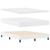 vidaXL Letto a molle con materasso Bianco 160 x 200 cm Pelle sintetica