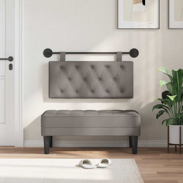 vidaXL Testata appesa Montaggio a parete Talpa 100 x 55 x 7 cm Tessuto