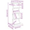 vidaXL Scaffale per riviste Rovere Nero 68 x 40 x 123.5 cm