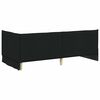 vidaXL Cornice del letto ad angolo Nero 90 x 200 cm Tessuto