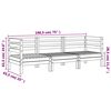 vidaXL Divano da Giardino a 3 Sedute in Legno Impregnato di Pino