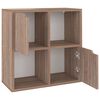 vidaXL Libreria Grigio Rovere Sonoma 60x27,5x59,5cm Legno Multistrato