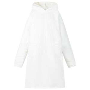 vidaXL Felpa coperta Bianco M Pile e Flanella