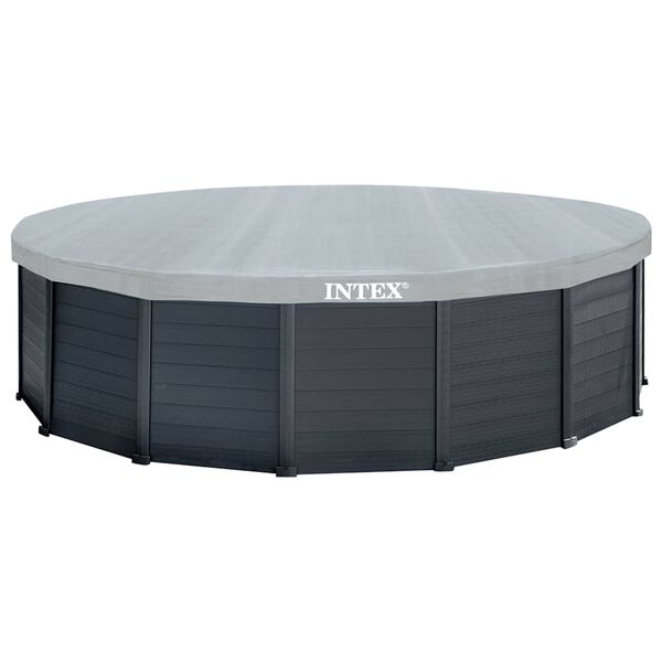 Intex Set Piscina Fuori Terra Graphite Gray Panel 478x124 cm