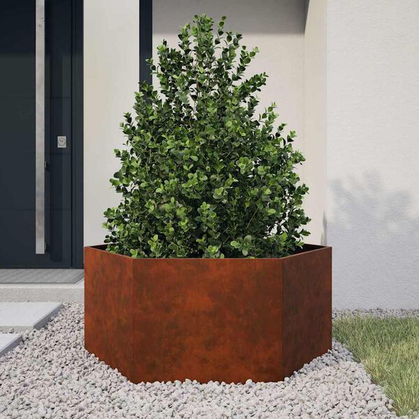vidaXL Fioriera Ruggine 90x90x45 cm Acciaio Corten