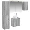 vidaXL Set di Armadi da Bagno 5 pz Sonoma grigio Legno ingegnerizzato