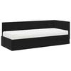 vidaXL Struttura Letto Angolare con Materasso 2 pcs Nero Velluto